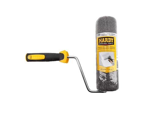 HARDY WORKING TOOLS Roller für Spachtelmassen 25 cm mit Stiel - Rollspachtel-Walze Putzwalze - Spezialwalze für Spachtelmasse - zum Auftragen von Spachtelmasse und Rollputz von HARDY WORKING TOOLS