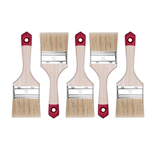 Hardy Working Tools Flachpinsel-Set 5-teilig, 5 Stück – 75 mm Breite, Malerpinsel Set mit Holzgriff, Lackpinsel Serie *40*, 5PCS, Pinselset A0202-400530 von KAEM