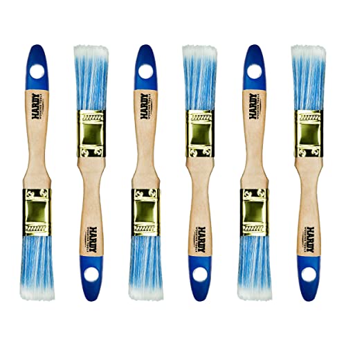 Hardy Flachpinsel Serie 42 zum Malen mit Acrylfarben und Lacken Effizient und gleichmäßig deckend Synthetikborsten und Holzstiel Set 6-TLG. Breite 25mm von HARDY WORKING TOOLS