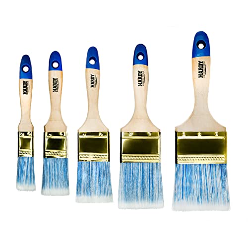 Hardy Flachpinsel Serie 42 zum Malen mit Acrylfarben und Lacken Effiziente und gleichmäßige Deckkraft Synthetikborsten und Holzstiel Set 5-TLG. 5 Größen Hardy Flachpinsel Serie 42 zum Malen mit Acrylfarben und Lacken Effiziente und gleichmäßige Deckkraft Synthetikborsten und Holzstiel Set 5-TLG. 5 Größen von HARDY WORKING TOOLS
