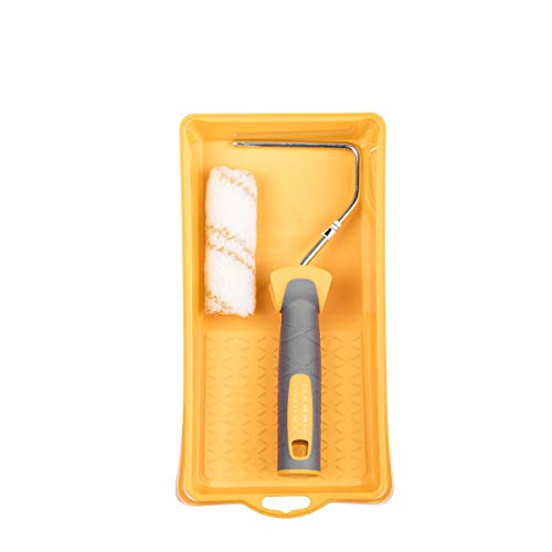 HARDY WORKING TOOLS Maler Set, Farbrolle, Farbwanne und Farbwalzen aus Polyester, Florhöhe 12mm, Länge 10cm, Durchmesse 15mm, weiß-gelb-grau, A0180-530000 HARDY WORKING TOOLS Maler Set, Farbrolle, Farbwanne und Farbwalzen aus Polyester, Florhöhe 12mm, Länge 10cm, Durchmesse 15mm, weiß-gelb-grau, A0180-530000 von HARDY WORKING TOOLS