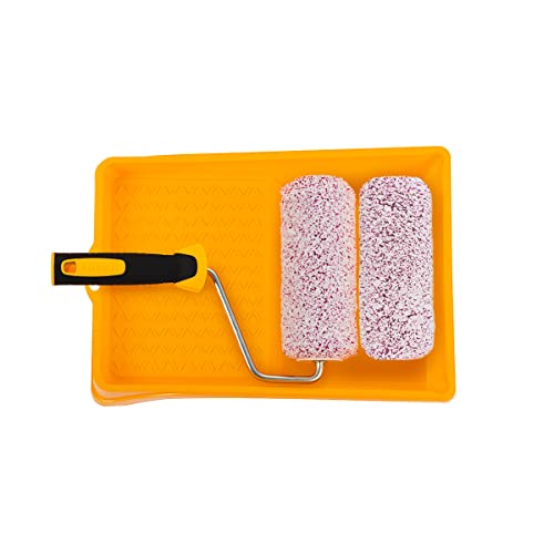 HARDY WORKING TOOLS Micro Malset, Korbmalset - 18 cm - Profi Farbwalze mit Farbwanne - Komplett Streichset, Maler Farbzubehör - Farbwanne Roller Set - Farbroller-Set, Malerwerkzeug & Malerbedarf von HARDY WORKING TOOLS