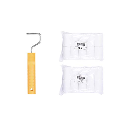 HARDY WORKING TOOLS Moltoextra Farbroller 5,5 cm Mi 35 mm 20 Stück mit Griff, gelb, A0180-111000 von HARDY WORKING TOOLS