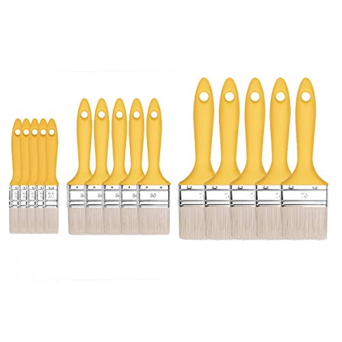 M7 Flachpinsel-Set 15-teilig, Breite 20mm-5 Stück, Breite 50mm-5 Stück, Breite 70mm-5 Stück, Malerpinsel Set mit Kunststoffgriff, Lackierpinsel 15PCS, Serie *37*, A0281-030500 von HARDY WORKING TOOLS