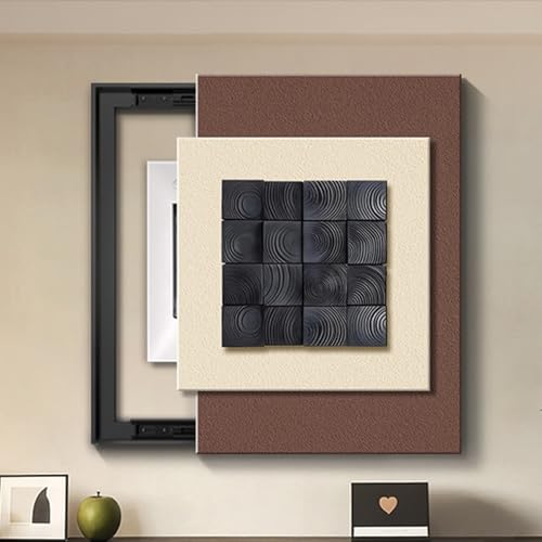 Dekorative Abdeckung Schalttafeln, Generisch Elektrischer Verteilerkasten, Abdeckung Versteckter Stromkasten Dekor Landschaftsmalerei(Black 2,45 * 60cm/17.7 * 23.6in) von HARELA