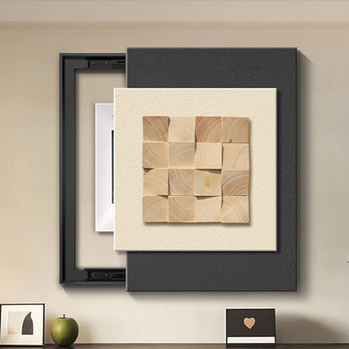 Dekorative Abdeckung Schalttafeln, Generisch Elektrischer Verteilerkasten, Abdeckung Versteckter Stromkasten Dekor Landschaftsmalerei(Black 5,45 * 60cm/17.7 * 23.6in) von HARELA