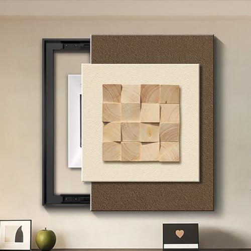 Dekorative Abdeckung Schalttafeln, Generisch Elektrischer Verteilerkasten, Abdeckung Versteckter Stromkasten Dekor Landschaftsmalerei(Black 6,60 * 80cm/23.6 * 31.5in) von HARELA