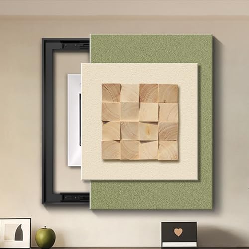 Dekorative Abdeckung Schalttafeln, Generisch Elektrischer Verteilerkasten, Abdeckung Versteckter Stromkasten Dekor Landschaftsmalerei(Black 7,60 * 80cm/23.6 * 31.5in) von HARELA