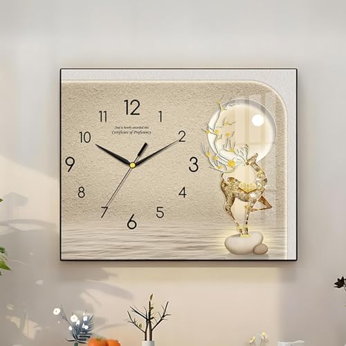 Elektrische Box Abdeckung Dekorative mit Uhr, Dekorativer Wand-Elektrokasten, Innenbereich Lackierung Versteckter Schalttafeln Auf Viele Szenen Anwendbar(Black 3,50 * 40cm/19.7 * 15.7in) von HARELA