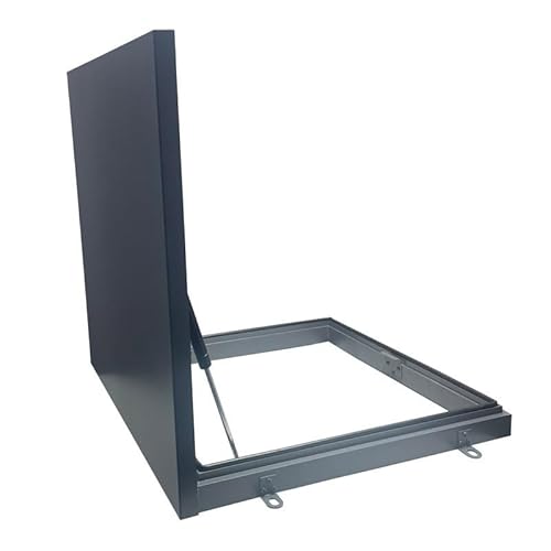 HARELA Dachfenster Notausstieg für Dachlüftung, Flachdach Einstiegsluke Tür, pulverbeschichtetem Stahl für Wartungsdächer, Notzugangsdeckel, Brunnenkopfdeckel(90 * 90cm/35.4 * 35.4in) von HARELA