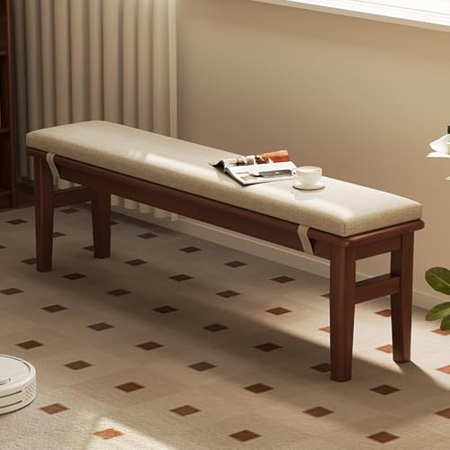HARELA Esszimmer Sitzbank, Küchenbank im Landhaus, Bettbank Holzbank Rustikale Home Décor Möbel, Moderne Esszimmerbank für Ihren Wohn- und Essbereich(Walnut,100cm/39.4in) von HARELA