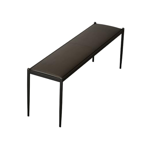 HARELA Esszimmer Sitzbank, Schuhbank mit Gepolstertem Sitzfläche, platzsparend schuhregal Metall schuhregal, für Wohnzimmer Schlafzimmer und Schuhgeschäfte(Black,140cm/55.1in) von HARELA