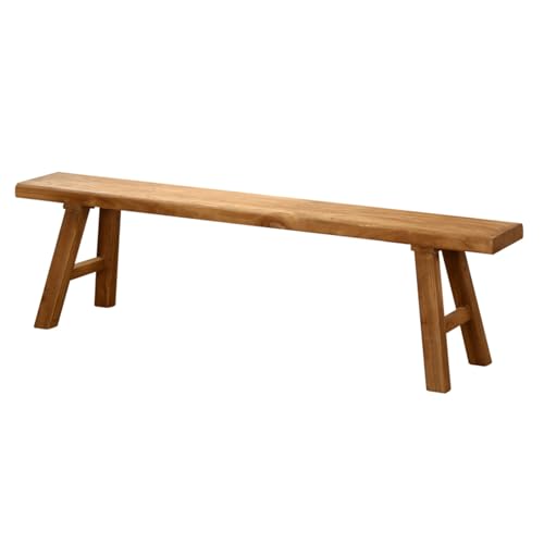 HARELA Esszimmerbank Holzbank Sitzbank Flur Garderobenbank Schuhbank, Bettbank Holzbank Rustikale Home Décor Möbel, für Esszimmer/Schlafzimmer/Balkon(140cm/55.1in) von HARELA