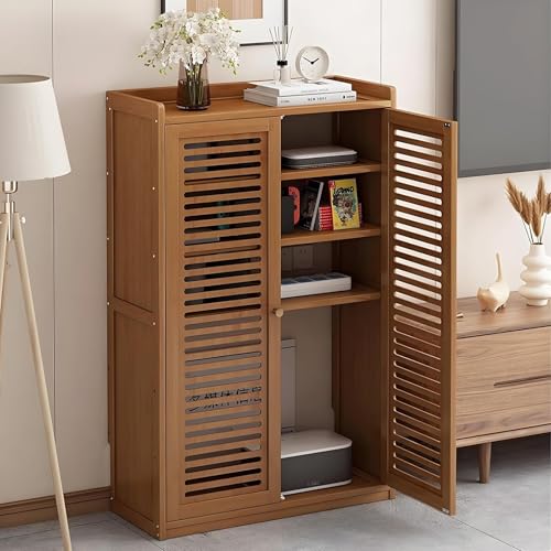 HARELA Router Schrank Verdicktes, Modisch Routers Aufbewahrungsbox, Steckdosenleisten-Schutzabdeckung, Organisieren Sie Ihre wichtigen Utensilien für Zuhause und Büro(Brown,97 * 59cm/38.2 * 23.2in) von HARELA