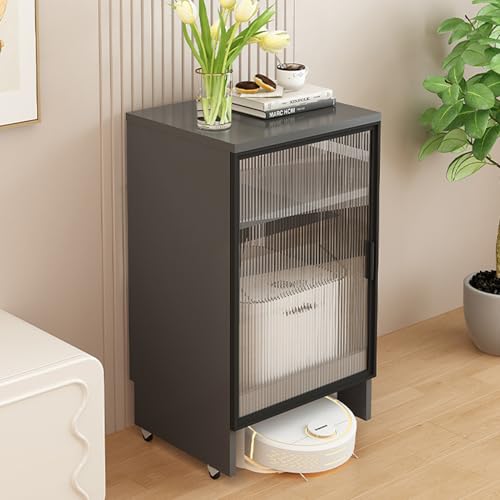 HARELA Saugroboter Ständer Staubsauger, Beistelltisch Wohnzimmer Roboter Standschrank, Roboterständer mit Rollen, für Wohnzimmer, Schlafzimmer, Badezimmer, Balkon(Gray 1) von HARELA