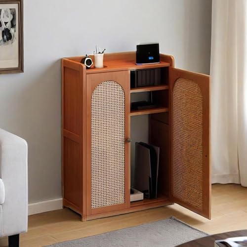 HARELA WLAN-Router-Aufbewahrungsschrank, Verstecken Wand Steckdosenbox, Organisieren Sie Ihre wichtigen Utensilien für Zuhause und Büro, Bambusmaterial(98 * 60 * 25cm/38.6 * 23.6 * 9.8in) von HARELA