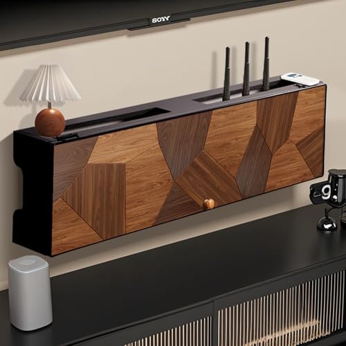 HARELA Wand TV Kabel Verstecken Box, WiFi-Router-Aufbewahrungsboxen, Cable Management Box, Organisieren Sie Ihre wichtigen Utensilien für Zuhause und Büro(60 * 12 * 20cm/23.6 * 4.7 * 7.8in) von HARELA