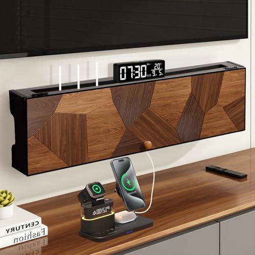 HARELA Wand TV Kabel Verstecken Box, WiFi-Router-Aufbewahrungsboxen, Cable Management Box, Organisieren Sie Ihre wichtigen Utensilien für Zuhause und Büro(80 * 12 * 20cm/31.5 * 4.7 * 7.8in) von HARELA