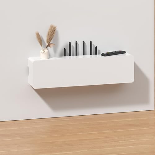 HARELA WiFi-Router-Aufbewahrungsboxen, Wand TV Kabel Verstecken Box, Verstecken Wand Steckdosenbox, Organisieren Sie Ihre wichtigen Utensilien für Zuhause und Büro(White,70cm/27.5in) von HARELA