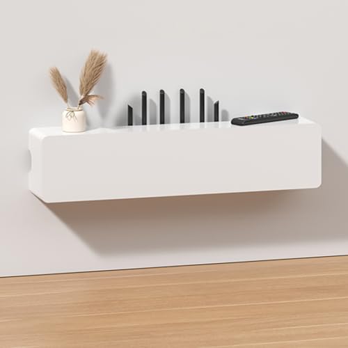 HARELA WiFi-Router-Aufbewahrungsboxen, Wand TV Kabel Verstecken Box, Verstecken Wand Steckdosenbox, Organisieren Sie Ihre wichtigen Utensilien für Zuhause und Büro(White,80cm/31.5in) von HARELA