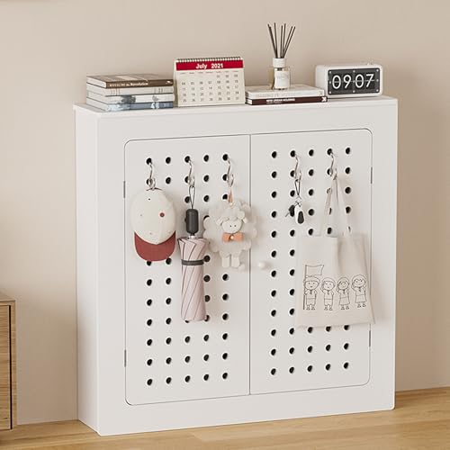 Heizkörperverkleidung, Heizkörperabdeckung für Wohnzimmer, Heizungsabdeckung weiß-lackierter Schrank aus mitteldichter Faserplatte(70x80x20cm/27.6x31.5x7.9in) von HARELA