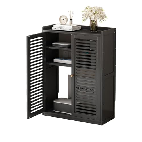 Heizkörperverkleidung mit Regalen, Heizungsabdeckung Lüftungsgitter, für Schlafzimmer Wohnzimmer Heizungsverkleidung Heizkörperabdeckung(Black,32.3x23.2x9.8in) von HARELA