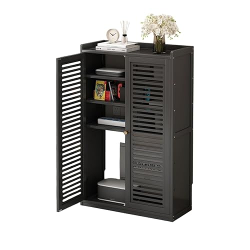 Heizkörperverkleidung mit Regalen, Heizungsabdeckung Lüftungsgitter, für Schlafzimmer Wohnzimmer Heizungsverkleidung Heizkörperabdeckung(Black,38.2x23.2x9.8in) von HARELA
