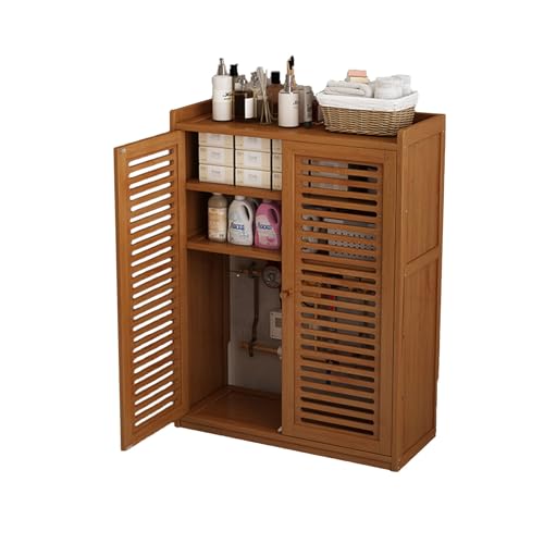 Heizkörperverkleidung mit Regalen, Heizungsabdeckung Lüftungsgitter, für Schlafzimmer Wohnzimmer Heizungsverkleidung Heizkörperabdeckung(Brown,32.3x23.2x9.8in) von HARELA