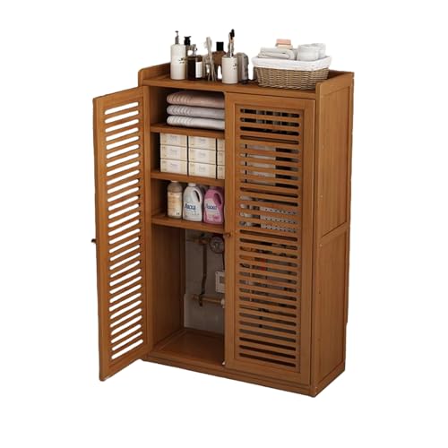 Heizkörperverkleidung mit Regalen, Heizungsabdeckung Lüftungsgitter, für Schlafzimmer Wohnzimmer Heizungsverkleidung Heizkörperabdeckung(Brown,38.2x23.2x9.8in) von HARELA