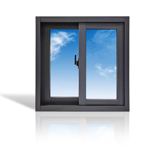 Horizontale Schiebefenster Mit Gehärtetem Glas, Kellerfenster, Ersatzfenster für Wohnhäuser, Keller, Spielhäuser, Garagen, Scheunen(Black,20x17in/51x43cm) von HARELA