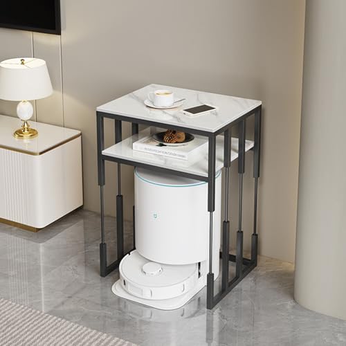 Metall Saugroboter Ständer Staubsauger Roboter Halter, Versteckter Staubsaugerroboter Ständer für Zuhause Büro Wohnzimmer Garage Ecke Un, Einfacher Wasserwechsel(Black 1,40 * 50cm/15.7 * 19.7in) von HARELA