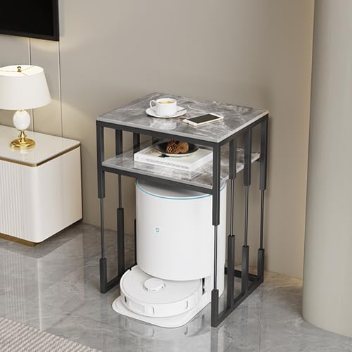 Metall Saugroboter Ständer Staubsauger Roboter Halter, Versteckter Staubsaugerroboter Ständer für Zuhause Büro Wohnzimmer Garage Ecke Un, Einfacher Wasserwechsel(Black 3,40 * 60cm/15.7 * 21.6in) von HARELA