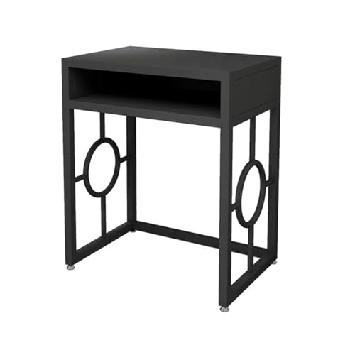 Metall Saugroboter Ständer Staubsauger Roboter Halter mit Schubladen, Versteckter Staubsaugerroboter Ständer Für Zuhause Büro Wohnzimmer Garage Ecke Un(Black,50 * 35cm/19.7 * 13.7in) von HARELA