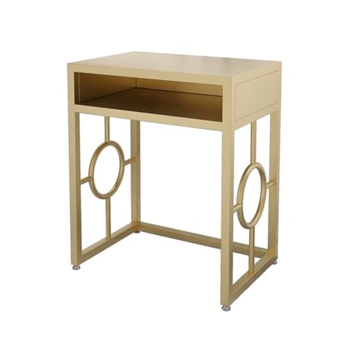 Metall Saugroboter Ständer Staubsauger Roboter Halter mit Schubladen, Versteckter Staubsaugerroboter Ständer Für Zuhause Büro Wohnzimmer Garage Ecke Un(Gold,40 * 40cm/15.7 * 15.7in) von HARELA