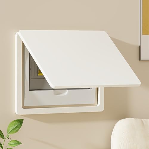 Modernes Deko Bild für Stromkasten, PVC Flip-Cover Dekoratives Bild Verteilerkastens Gemälde Ausblenden, für Büro Esszimmer Heimdekoration(White 2,55 * 40cm/21.6 * 15.7in) von HARELA