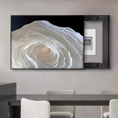 RobustWeg StromzäHler Box Dekoration, Panel Kreative Dekorations des Verteilerkastens, Verbirgt den Verteilerkasten perfekt und Macht die Wand schön und aufgeräumt(Black 6,80 * 60cm/31.5 * 23.6in) von HARELA