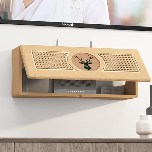 Router Box Kabel, Home Router Aufbewahrungsbox, Wand TV Kabel Verstecken Box, Organisieren Sie Ihre wichtigen Utensilien für Zuhause und Büro(50cm/19.7in) von HARELA