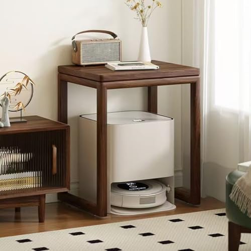 Saugroboter Ständer, Staubsauger Roboter Halter mit Rollen, Versteckter Staubsaugerroboter Ständer Für Zuhause Büro Wohnzimmer Garage Ecke Un(Walnut) von HARELA