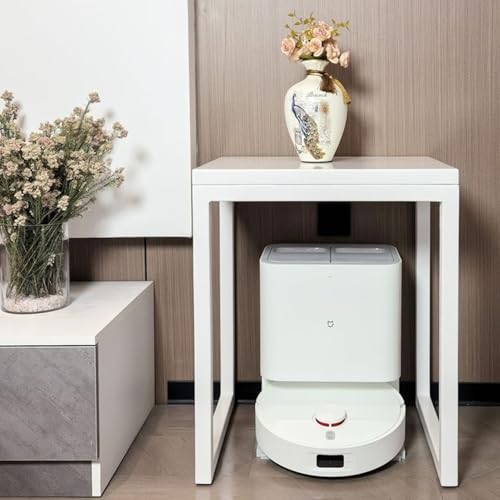 Saugroboter Ständer, Staubsauger Roboter Halter mit Rollen, Versteckter Staubsaugerroboter Ständer Für Zuhause Büro Wohnzimmer Garage Ecke Un(White) von HARELA