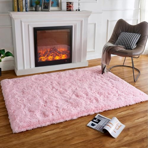 HARESLE Flauschiger Wohnzimmerteppich,Rosa 60x120cm Flächenteppich,Waschbar,rutschfest Rechteckiger Teppich für Schlafzimmer,Schlafzimmer,Kinderzimmer (Rosa/60x120cm HARESLE Flauschiger Wohnzimmerteppich,Rosa 60x120cm Flächenteppich,Waschbar,rutschfest Rechteckiger Teppich für Schlafzimmer,Schlafzimmer,Kinderzimmer (Rosa/60x120cm von HARESLE
