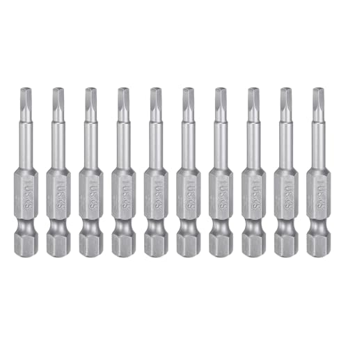 HARFINGTON 10 x SQ1 (#1) Vierkantantriebs-Bits, 6,35 mm Schaft, 5,1 cm lang, S2-Stahl, magnetisch, Schraubendreher-Bit-Set, Vierkantkopfbohrer für die Reparatur von Möbeln von HARFINGTON