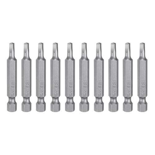 HARFINGTON 10 x SQ2 (#2) Vierkantantriebs-Bits, 6,35 mm Schaft, 5,1 cm lang, S2-Stahl, magnetisch, Schraubendreher-Bit-Set, Vierkantkopfbohrer für die Reparatur von Möbeln von HARFINGTON