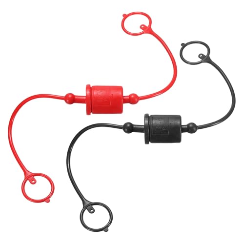 HARFINGTON 2 Sets 3/4-Zoll-Hydraulikschlauch-Staubkappe und Stecker-Set, ISO-A Staubkappe und Buchsensteckerabdeckung, Schnelltrennung, Luftkupplung, Anschlussstecker-Armaturen mit Haltering, Rot HARFINGTON 2 Sets 3/4-Zoll-Hydraulikschlauch-Staubkappe und Stecker-Set, ISO-A Staubkappe und Buchsensteckerabdeckung, Schnelltrennung, Luftkupplung, Anschlussstecker-Armaturen mit Haltering, Rot von HARFINGTON