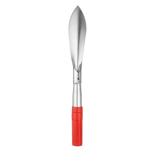 HARFINGTON 2 Stück Gartenkelle, 13 x 2,2 cm, Edelstahlschaufel mit PVC-Griff für Gartenarbeit, Graben, Pflanzen, Maßnahme, Umpflanzen, Silber von HARFINGTON
