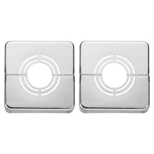 HARFINGTON 2 Stück Wand-Spaltflansch 0,79 Zoll (20 mm) Kunststoff quadratisch verstellbar geteilter Flansch Rohrabdeckung Clip on Rosettenkragen unter der Spüle Rohrheizkörper für Badezimmer Küche WC von HARFINGTON
