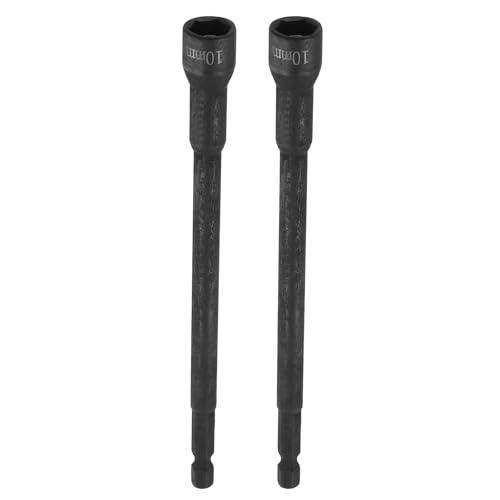 HARFINGTON 2 x Steckschlüssel-Bohrer, 10 mm, metrischer Stecknuss, 1/4-Zoll-Sechskantschaft, 150 mm, extra lang, magnetisch, 6-Punkt-Stecknüsse, Schnellwechsel, Chrom-Vanadium-Stahl, Bolzen-Setter für HARFINGTON 2 x Steckschlüssel-Bohrer, 10 mm, metrischer Stecknuss, 1/4-Zoll-Sechskantschaft, 150 mm, extra lang, magnetisch, 6-Punkt-Stecknüsse, Schnellwechsel, Chrom-Vanadium-Stahl, Bolzen-Setter für von HARFINGTON