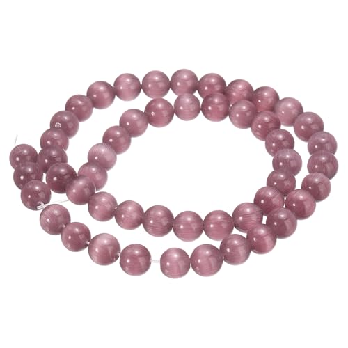 HARFINGTON 48 dunkelviolette Katzenaugen-Steinperlen, 8 mm, rund, glatt, Edelstein-Kristall, lose Perlen für Schmuckherstellung, Armbänder, Halsketten, Ohrringe, DIY HARFINGTON 48 dunkelviolette Katzenaugen-Steinperlen, 8 mm, rund, glatt, Edelstein-Kristall, lose Perlen für Schmuckherstellung, Armbänder, Halsketten, Ohrringe, DIY von HARFINGTON