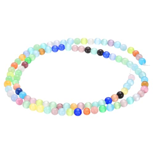 HARFINGTON 98 Stück gemischte Farben Katzenaugen-Steinperlen, 4 mm, rund, glatt, Edelstein-Kristall, lose Perlen für Schmuckherstellung, Armbänder, Halsketten, Ohrringe, DIY HARFINGTON 98 Stück gemischte Farben Katzenaugen-Steinperlen, 4 mm, rund, glatt, Edelstein-Kristall, lose Perlen für Schmuckherstellung, Armbänder, Halsketten, Ohrringe, DIY von HARFINGTON