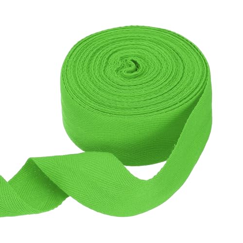 HARFINGTON Baumwoll-Twillband, 4,8 cm, 9,1 m, Fischgräten-Gurtband, Rolle, Schrägband für Bastelarbeiten, Nähen, Geschenkverpackungen, Hellgrün HARFINGTON Baumwoll-Twillband, 4,8 cm, 9,1 m, Fischgräten-Gurtband, Rolle, Schrägband für Bastelarbeiten, Nähen, Geschenkverpackungen, Hellgrün von HARFINGTON