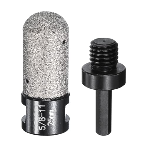 HARFINGTON Diamant-Fingerfräser, 25 mm, 2 Löcher mit 5/8-Zoll-11-Gewinde mit Umwandlung zum Vergrößern, Formen, Fräsen vorhandener Löcher auf Marmor-Arbeitsplatte, Schwarz, 2 Stück HARFINGTON Diamant-Fingerfräser, 25 mm, 2 Löcher mit 5/8-Zoll-11-Gewinde mit Umwandlung zum Vergrößern, Formen, Fräsen vorhandener Löcher auf Marmor-Arbeitsplatte, Schwarz, 2 Stück von HARFINGTON